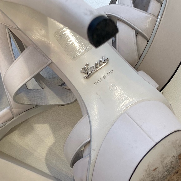 GUCCI Leather Platform Sandals Sz 40 - Picture 6 of 6